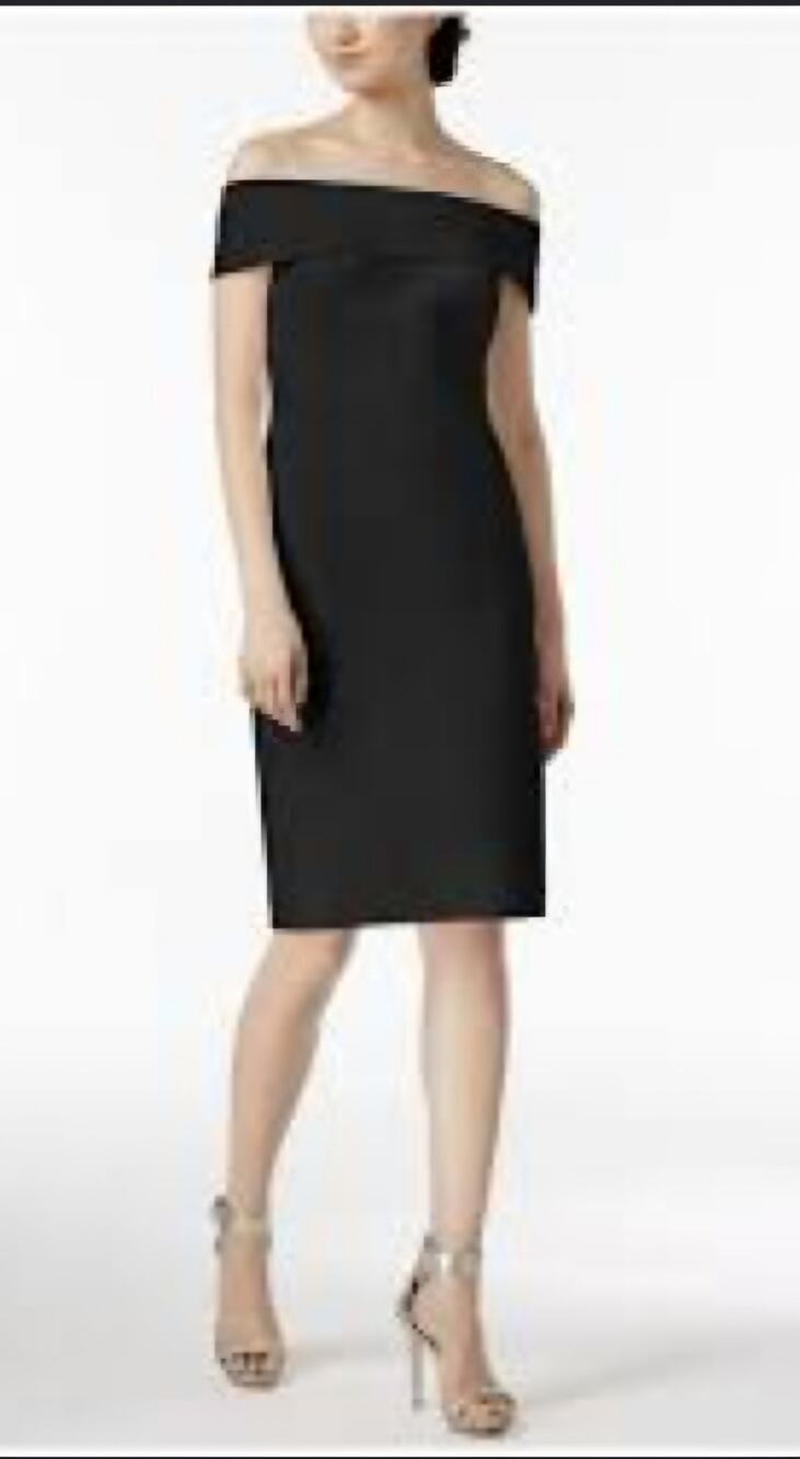 Calvin Klein Off the Shoulder Sheath Dress Sz 14.